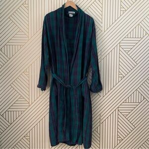 Embassy vintage plaid 100% combed cotton Men’s Robe L Large